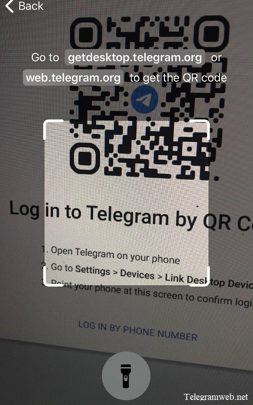 How to scan Telegram QR code