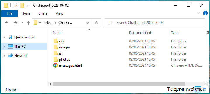 How to export Telegram chat history