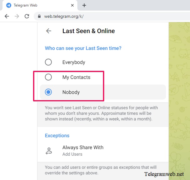 How to Hide Your Online Status in Telegram