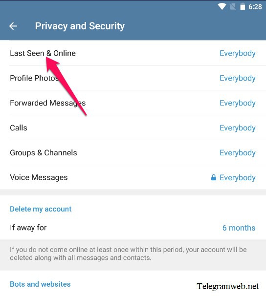 How to hide online status on Telegram